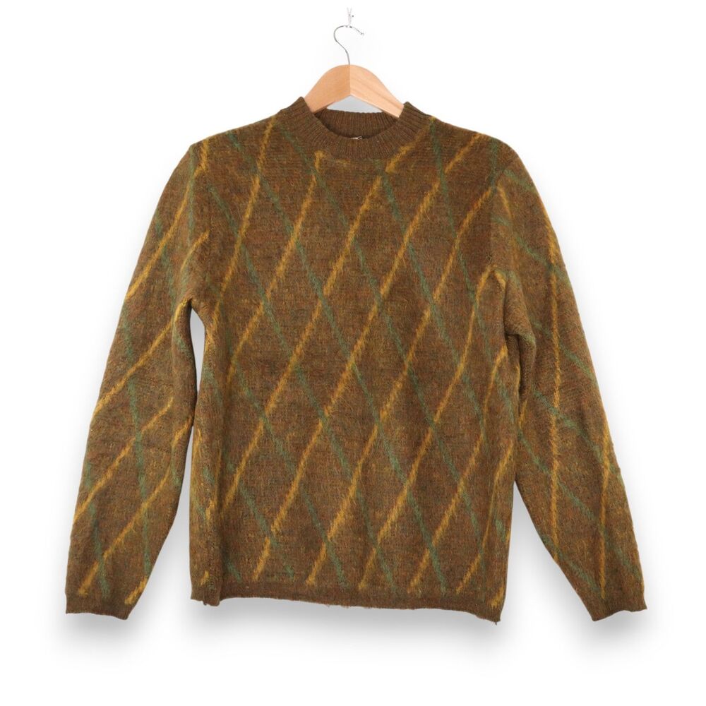 Vintage Alexander's Worsted Wool/Mohair Blend Sweater Women's XL Brown Pullover - Picture 1 of 10